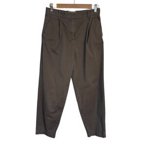 Everlane Pants Women 0 Brown Jiangmen Chino Pleated Preppy Workwear Office